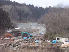 余笹川上流工事現場